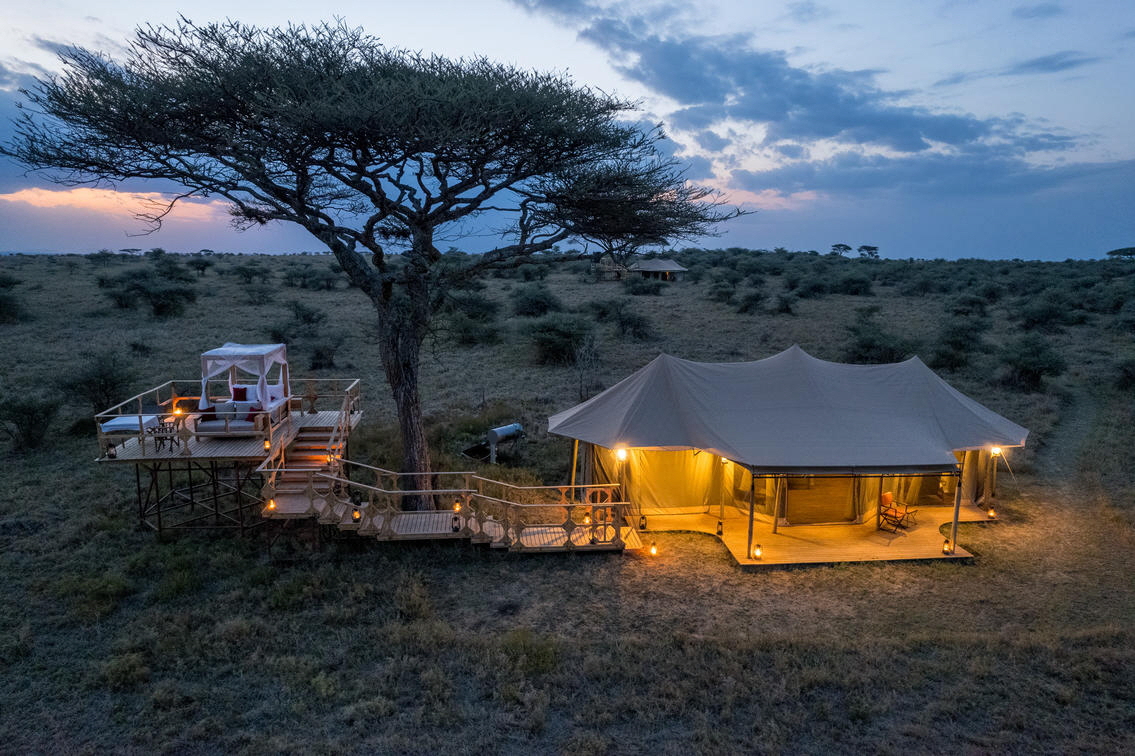 Ol Mara Camp mit Starbed, Namiri Plains 